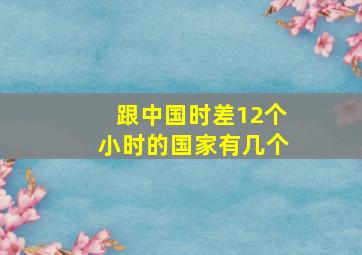 跟中国时差12个小时的国家有几个