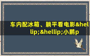 车内配冰箱、躺平看电影……小鹏p5竟藏着这些大招