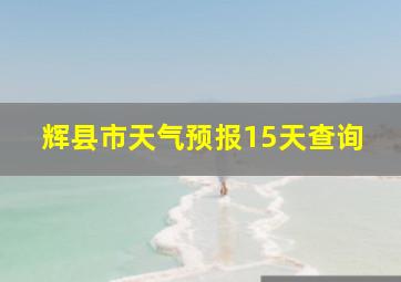 辉县市天气预报15天查询