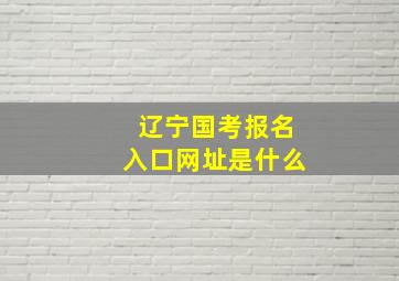 辽宁国考报名入口网址是什么