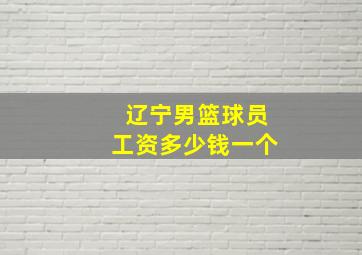 辽宁男篮球员工资多少钱一个