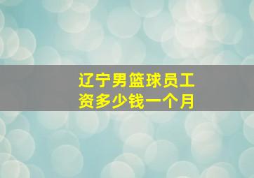 辽宁男篮球员工资多少钱一个月