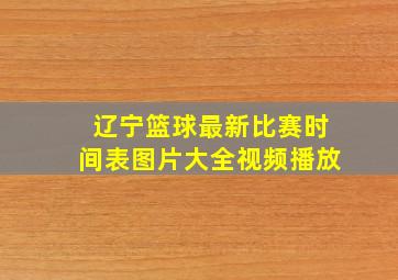 辽宁篮球最新比赛时间表图片大全视频播放