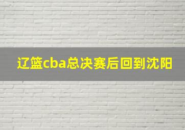 辽篮cba总决赛后回到沈阳