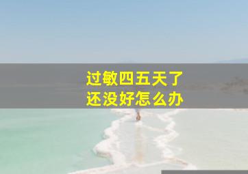 过敏四五天了还没好怎么办