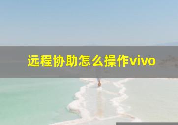 远程协助怎么操作vivo