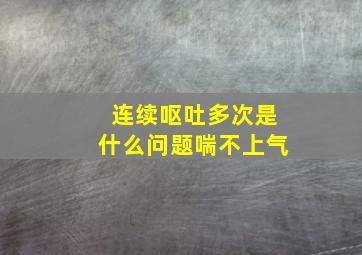 连续呕吐多次是什么问题喘不上气