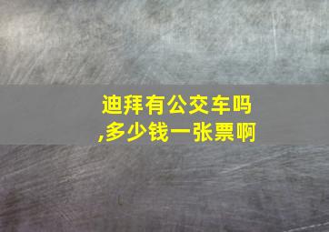 迪拜有公交车吗,多少钱一张票啊