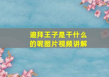 迪拜王子是干什么的呢图片视频讲解