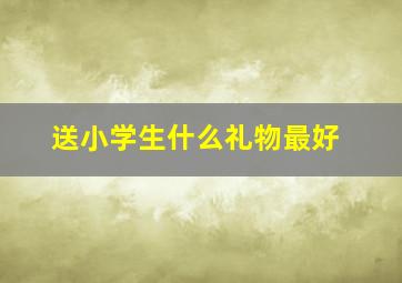 送小学生什么礼物最好