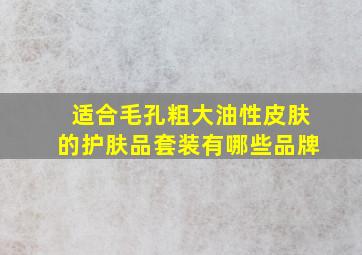 适合毛孔粗大油性皮肤的护肤品套装有哪些品牌