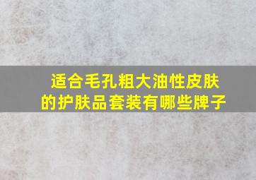 适合毛孔粗大油性皮肤的护肤品套装有哪些牌子