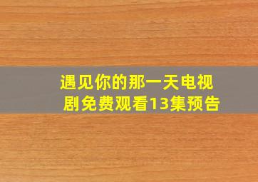 遇见你的那一天电视剧免费观看13集预告