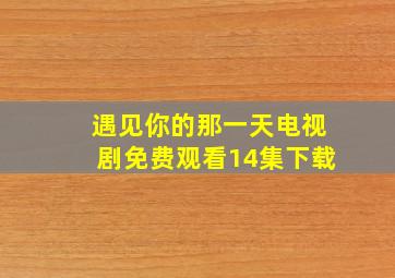 遇见你的那一天电视剧免费观看14集下载