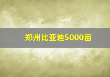 郑州比亚迪5000亩