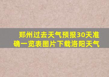 郑州过去天气预报30天准确一览表图片下载洛阳天气