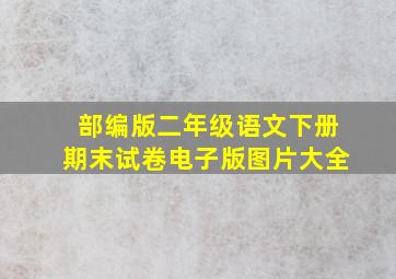 部编版二年级语文下册期末试卷电子版图片大全