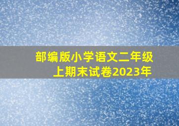 部编版小学语文二年级上期末试卷2023年