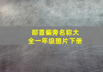 部首偏旁名称大全一年级图片下册