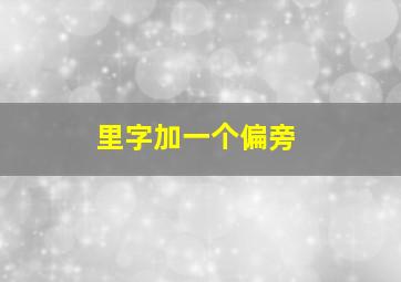 里字加一个偏旁