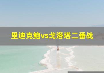 里迪克鲍vs戈洛塔二番战