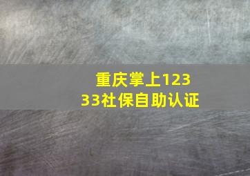 重庆掌上12333社保自助认证