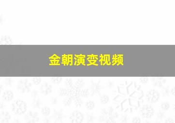 金朝演变视频