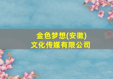 金色梦想(安徽)文化传媒有限公司