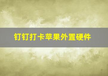 钉钉打卡苹果外置硬件