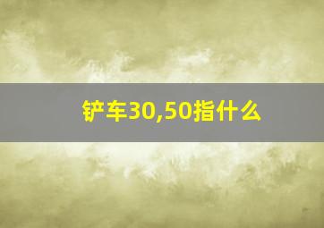 铲车30,50指什么