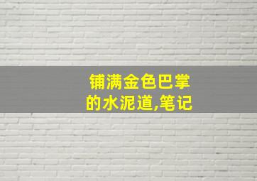 铺满金色巴掌的水泥道,笔记