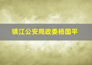 镇江公安局政委杨国平