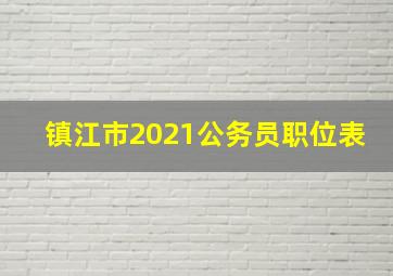 镇江市2021公务员职位表