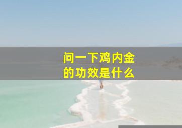 问一下鸡内金的功效是什么