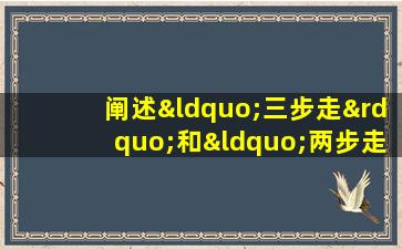 阐述“三步走”和“两步走”的区别和联系