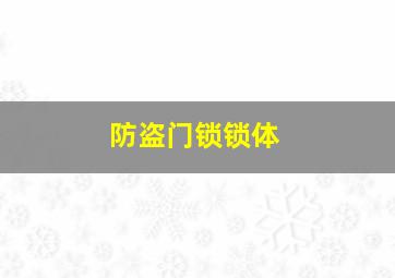 防盗门锁锁体