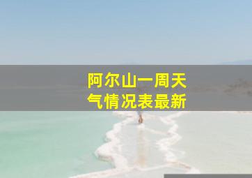 阿尔山一周天气情况表最新