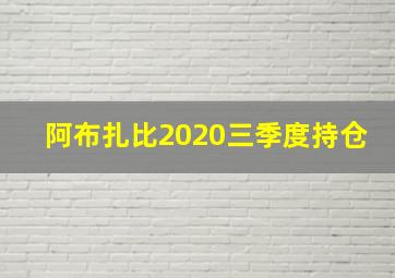 阿布扎比2020三季度持仓