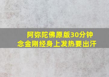 阿弥陀佛原版30分钟念金刚经身上发热要出汗