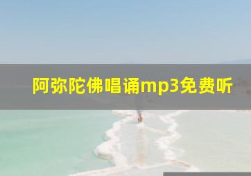 阿弥陀佛唱诵mp3免费听