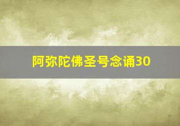 阿弥陀佛圣号念诵30