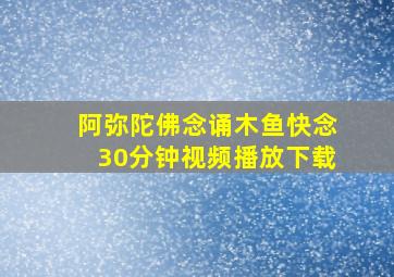 阿弥陀佛念诵木鱼快念30分钟视频播放下载