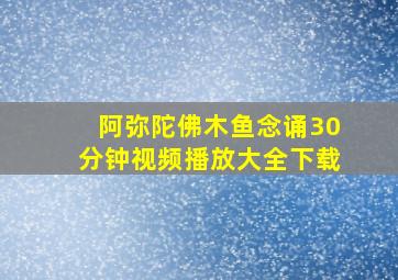 阿弥陀佛木鱼念诵30分钟视频播放大全下载