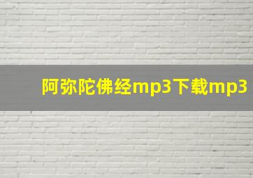 阿弥陀佛经mp3下载mp3