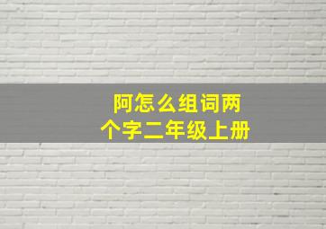 阿怎么组词两个字二年级上册