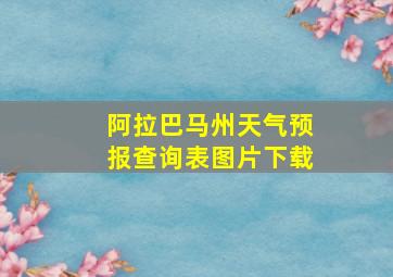 阿拉巴马州天气预报查询表图片下载