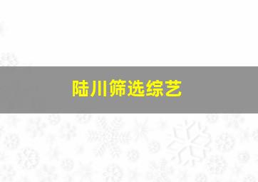 陆川筛选综艺