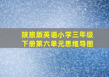 陕旅版英语小学三年级下册第六单元思维导图