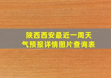 陕西西安最近一周天气预报详情图片查询表