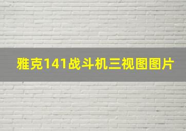 雅克141战斗机三视图图片